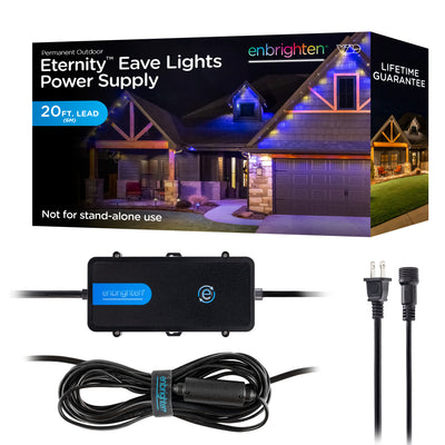 Enbrighten Eternity Eave Light Power Supply With Repeater, Black