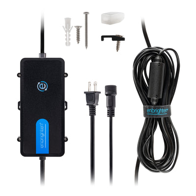 Enbrighten Eternity Eave Light Power Supply With Repeater, Black