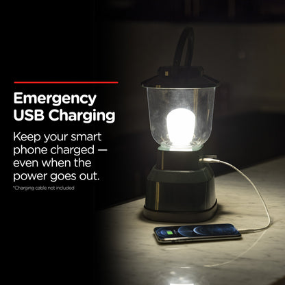 Enbrighten LED 6D USB Charging Lantern, Green