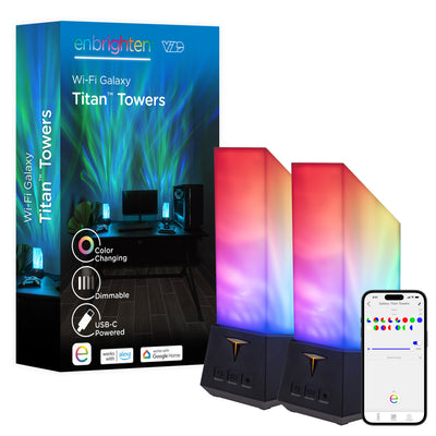 Enbrighten VIBE WiFi Galaxy Projector Titan Tower Night Lights