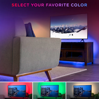Enbrighten VIBE WiFi Spectrum Indoor Color-Changing LED Strip Lights, 50ft.