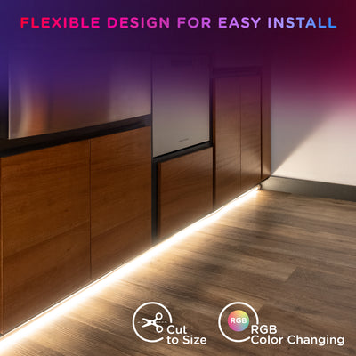Enbrighten VIBE WiFi Spectrum Indoor Color-Changing LED Strip Lights, 50ft.