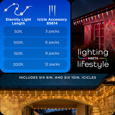 Enbrighten VIBE Eternity Eave Lights Icicle Accessories, 12 Pack