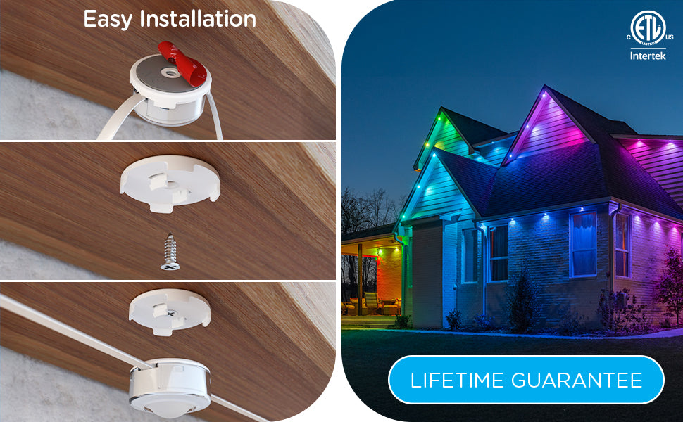 ENBRIGHTEN Eternity Estensione Luci Esterne LED 16.5ft 12 RGBWIC Per Sistema 50/100ft