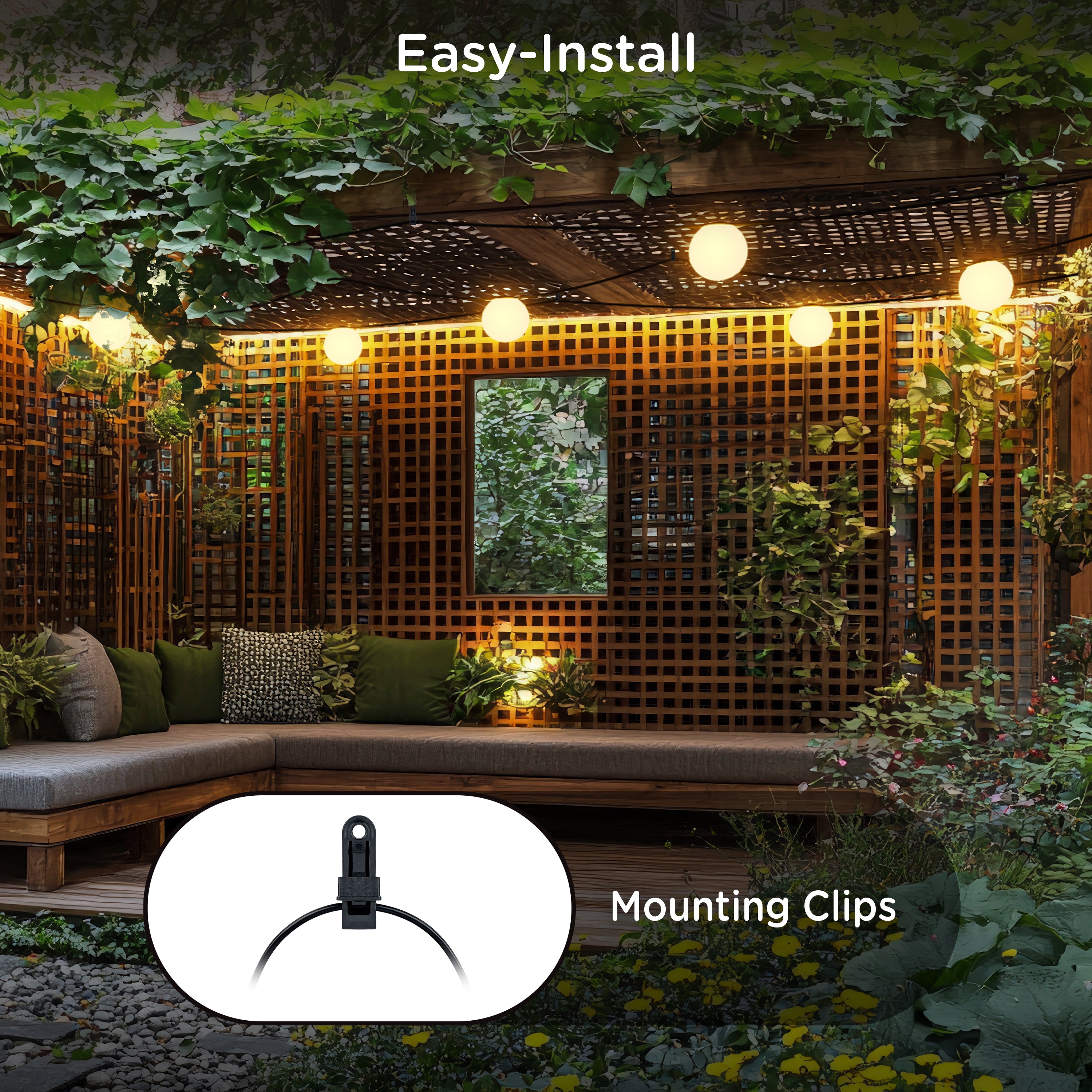Enbrighten VIBE Wi-Fi Sphere Lights, 12 Lights, 57ft.