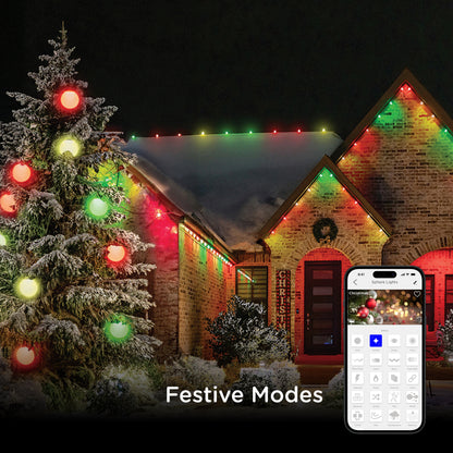 Enbrighten VIBE Wi-Fi Sphere Lights, 12 Lights, 57ft.