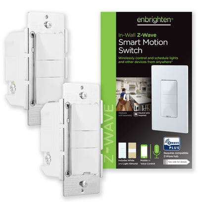 Enbrighten Z-Wave In-Wall Smart Motion Switch, 2 Pack