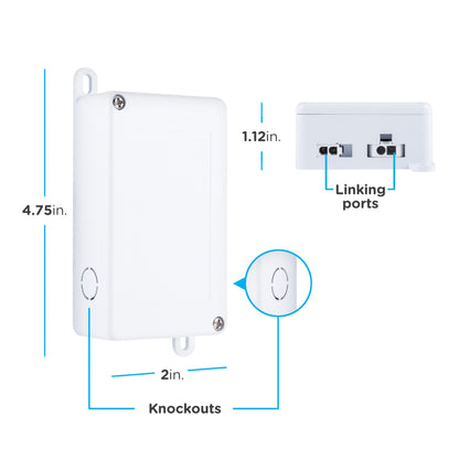 Enbrighten Direct Wire Conversion Box, White
