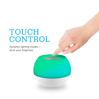 Enbrighten USB-Charging Color-Changing Tabletop LED Mini Bowl Night Light, White