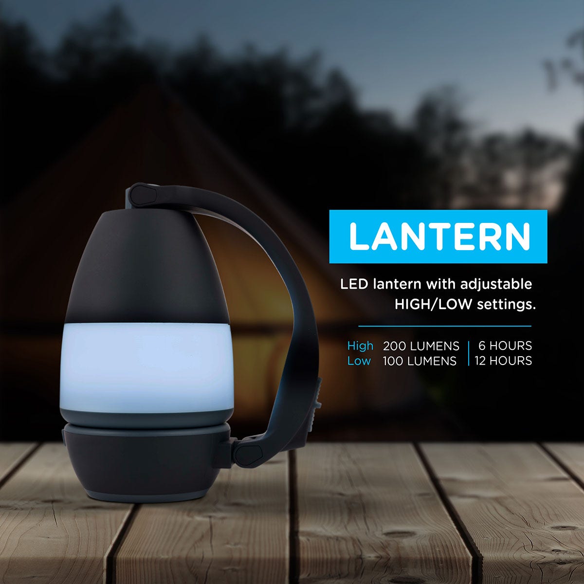 Enbrighten 3-in-1 Lantern, Black