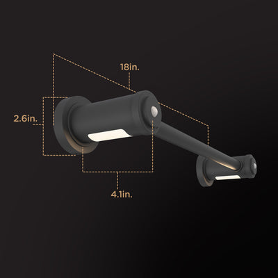 Enbrighten LED Motion Sensing Towel Bar Light, Matte Black