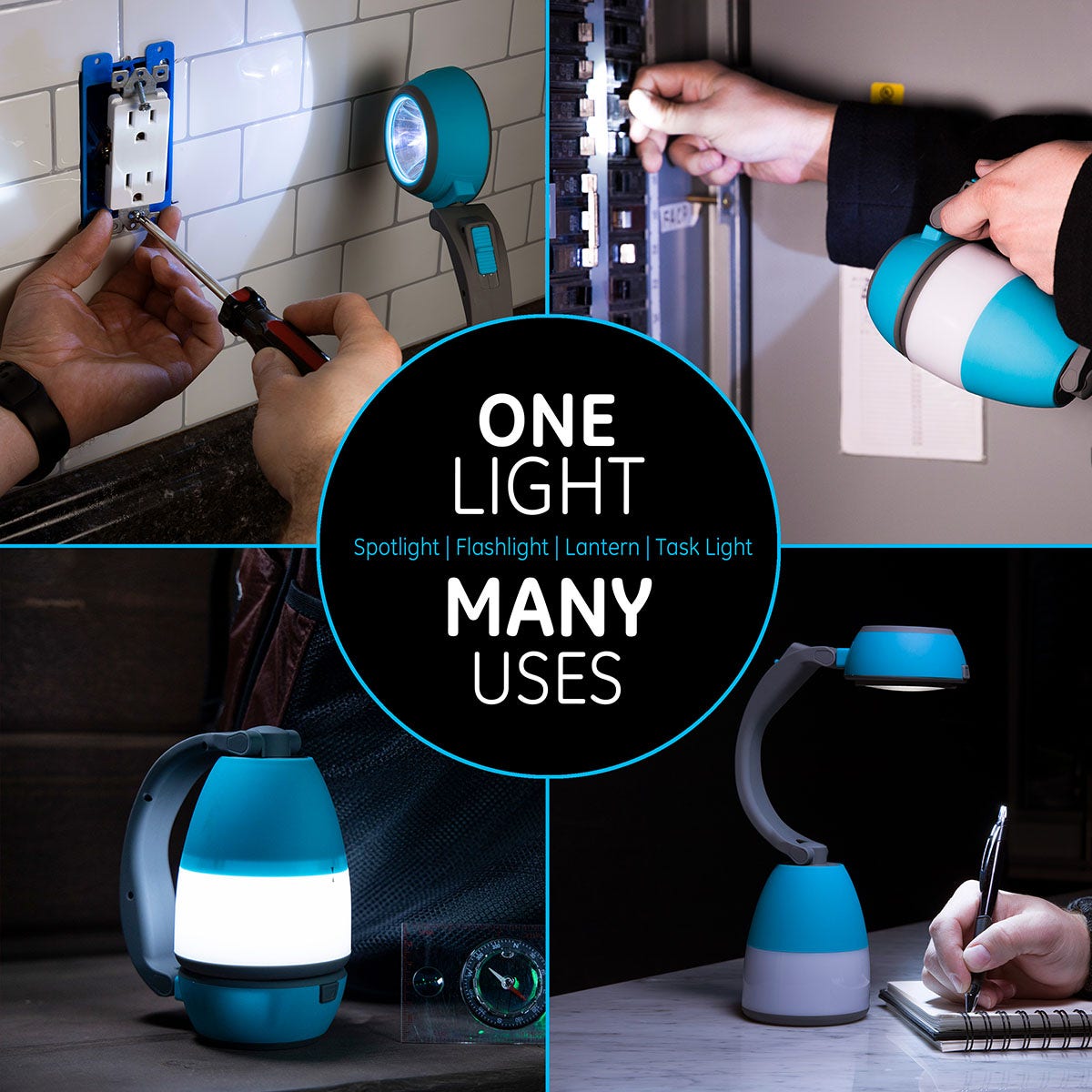 Enbrighten 3-in-1 Lantern, Teal