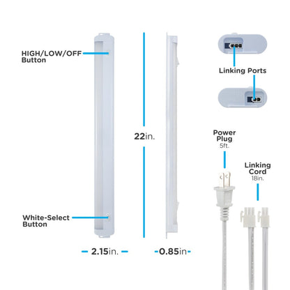 Enbrighten 22in. LED Light Fixture with White Select