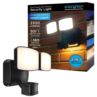 Motion-Sensing Security Light With LED Night Light