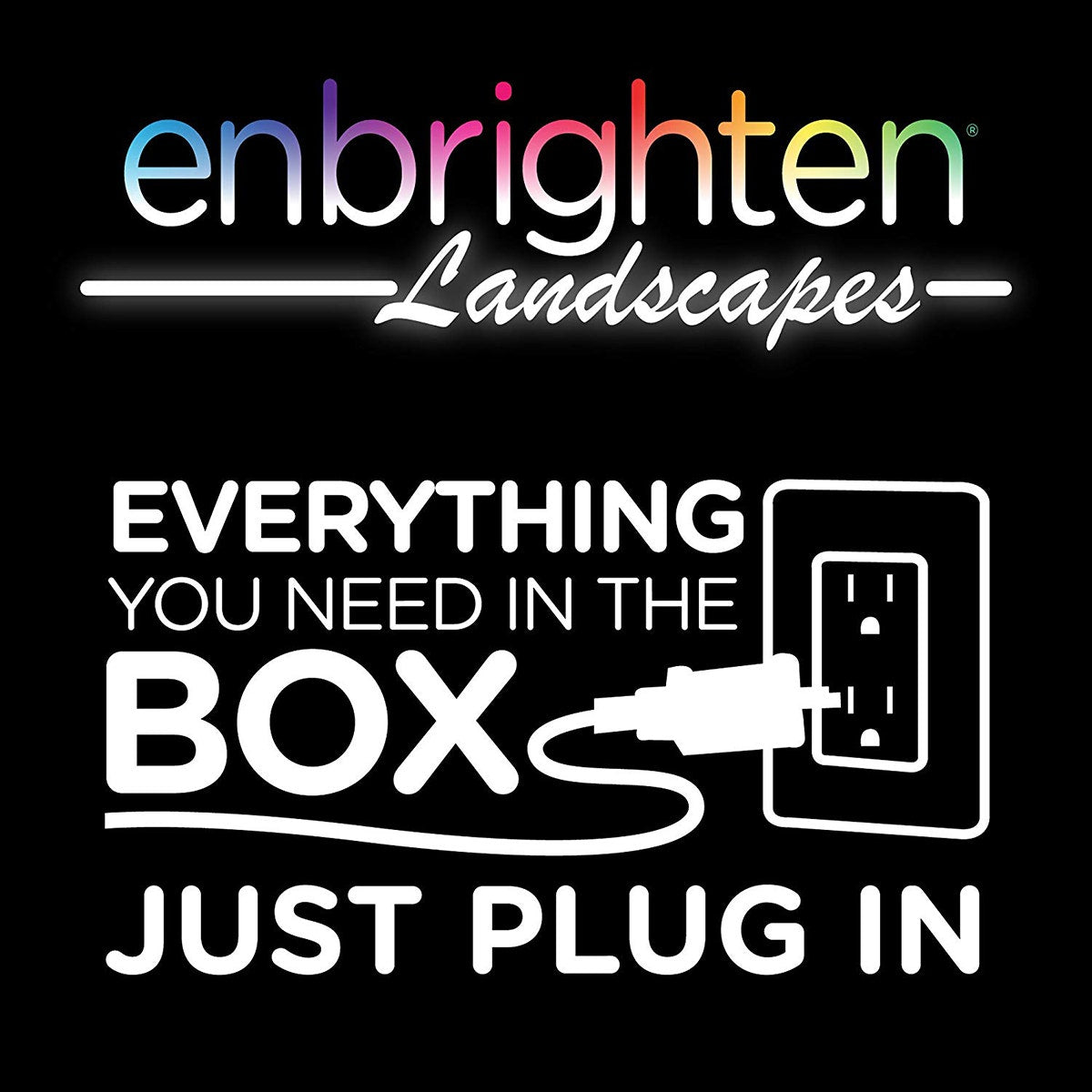 Enbrighten Seasons Color Changing LED Landscape Lights,12 Lights, 110 ft. Black Cord
