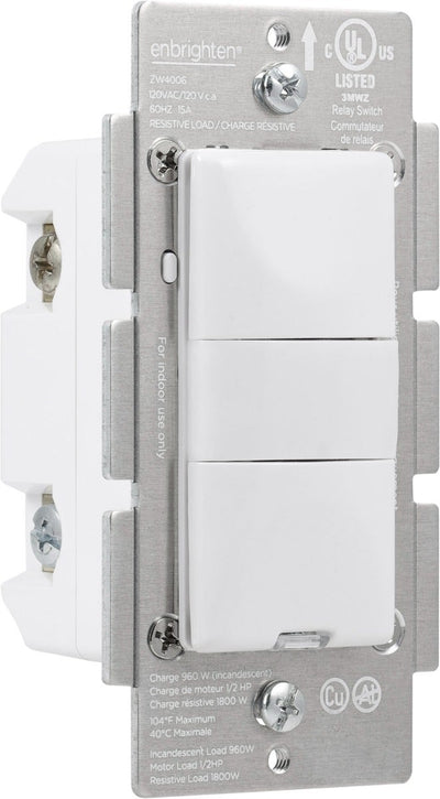Enbrighten Z-Wave In-Wall Smart Motion Switch, White/Almond