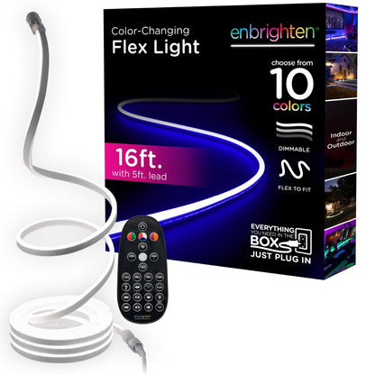 Enbrighten Indoor/Outdoor LED Flex Light, 16.5ft., Color Changing
