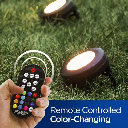 Enbrighten Seasons Color Changing LED Landscape Lights,12 Lights, 110 ft. Black Cord