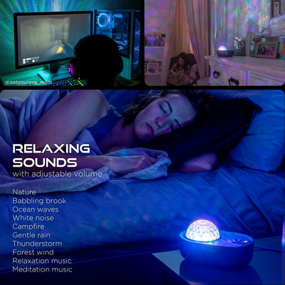 Enbrighten Galaxy Projector LED Tabletop Night Light with Sound Effects