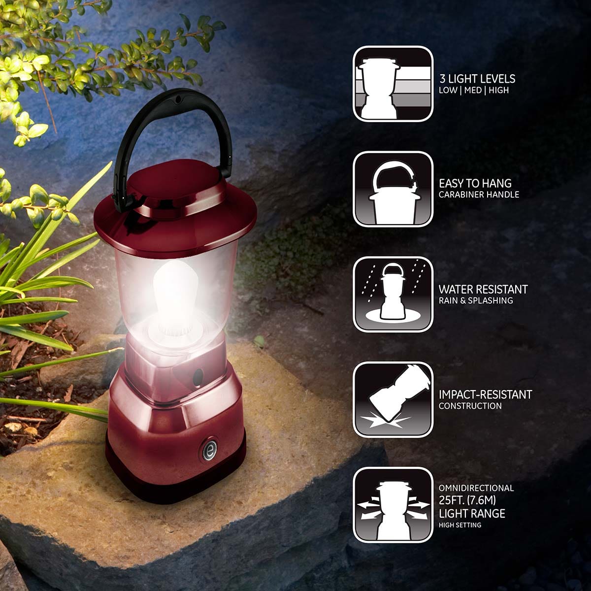 Enbrighten Mini Lantern, Red
