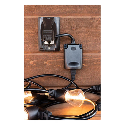 Enbrighten Z-Wave Plug-In Outdoor Smart Switch, Black