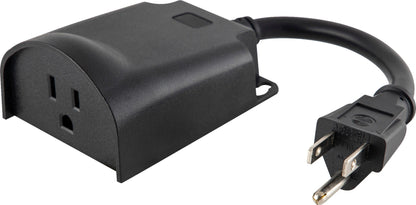 Enbrighten Zigbee Plug-in Outdoor Smart Switch, Black