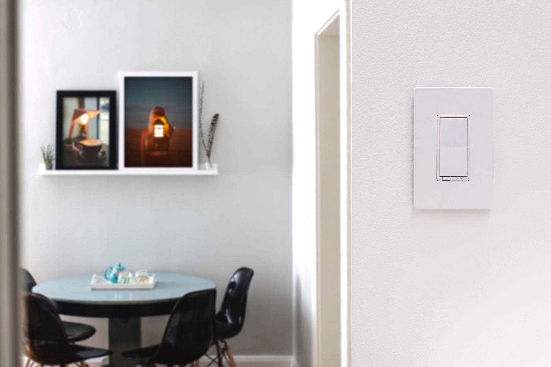 Enbrighten Zigbee In-Wall Smart Dimmer with QuickFit™ and SimpleWire™, White/Almond