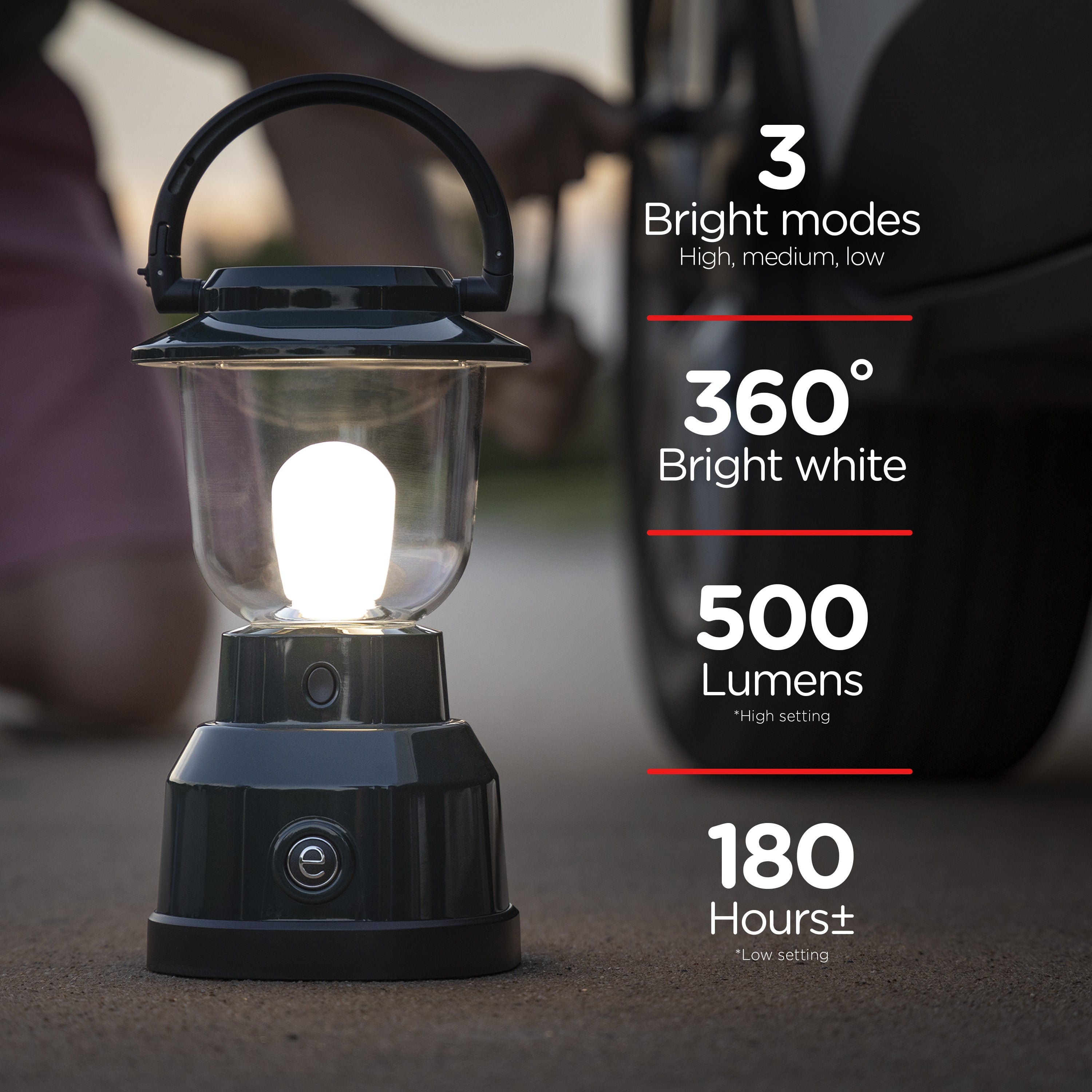 Enbrighten Weather Resistant Dimmable LED Lantern, Green