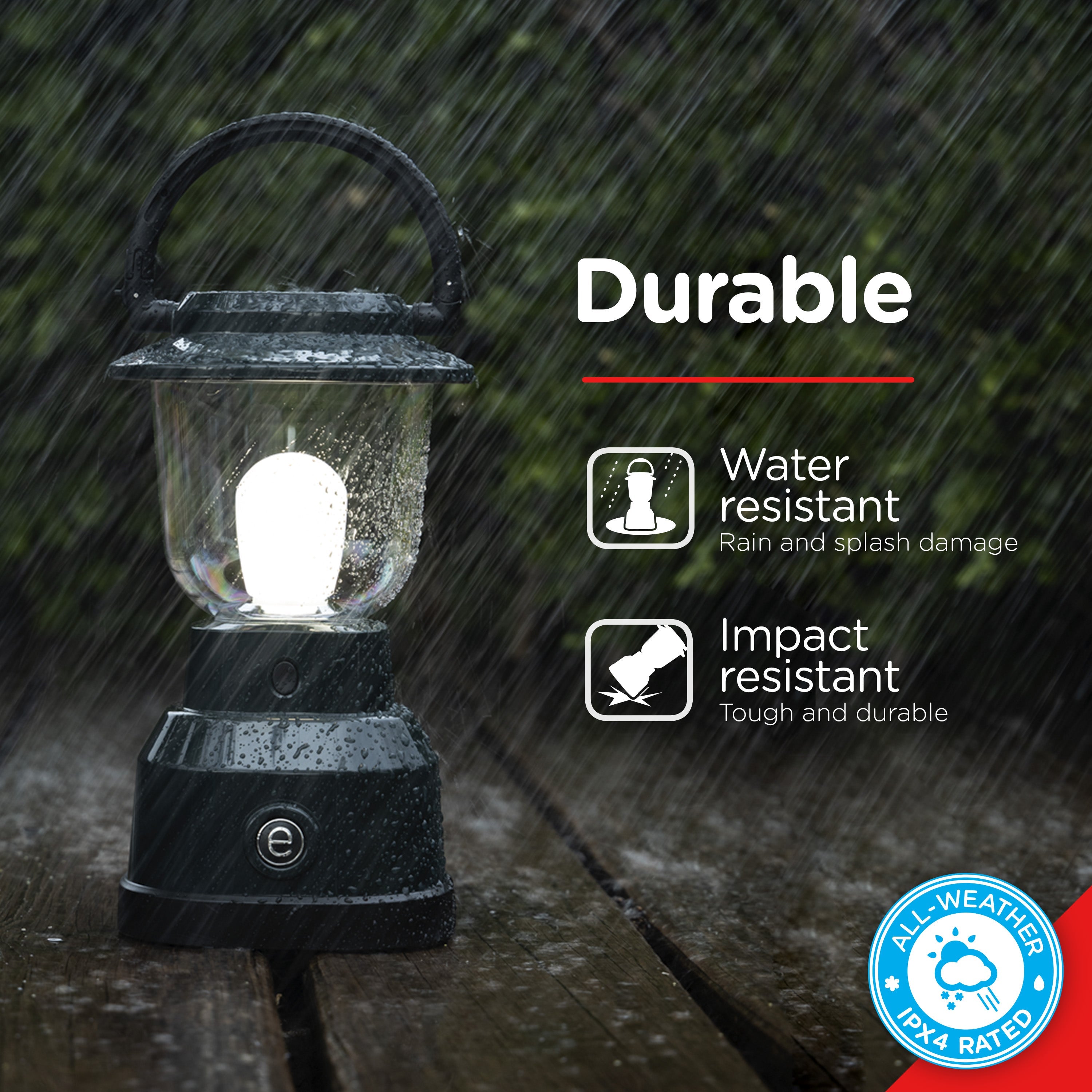 Enbrighten Weather Resistant Dimmable LED Lantern, Green