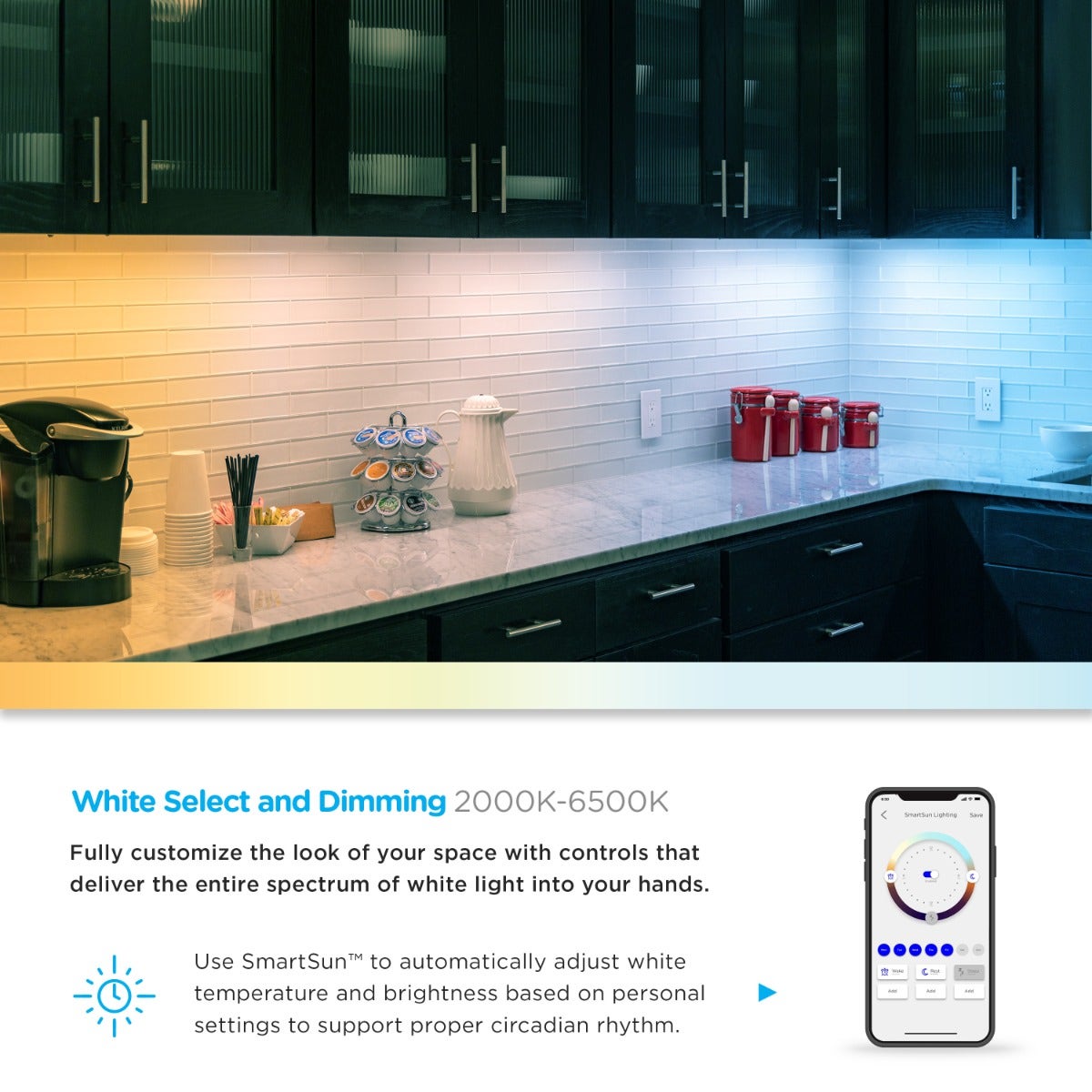 Enbrighten VIBE 24in. LED WiFi Light Fixture, White