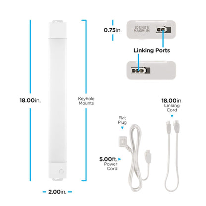 Enbrighten VIBE 18in. LED WiFi Light Fixture, White