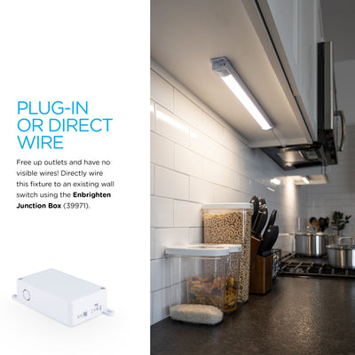 Enbrighten 36in. Plug-In LED Under Cabinet Light Fixture, White