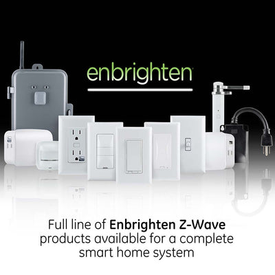 Enbrighten Z-Wave In-Wall Smart Toggle Switch with QuickFit™ and SimpleWire™, Light Almond