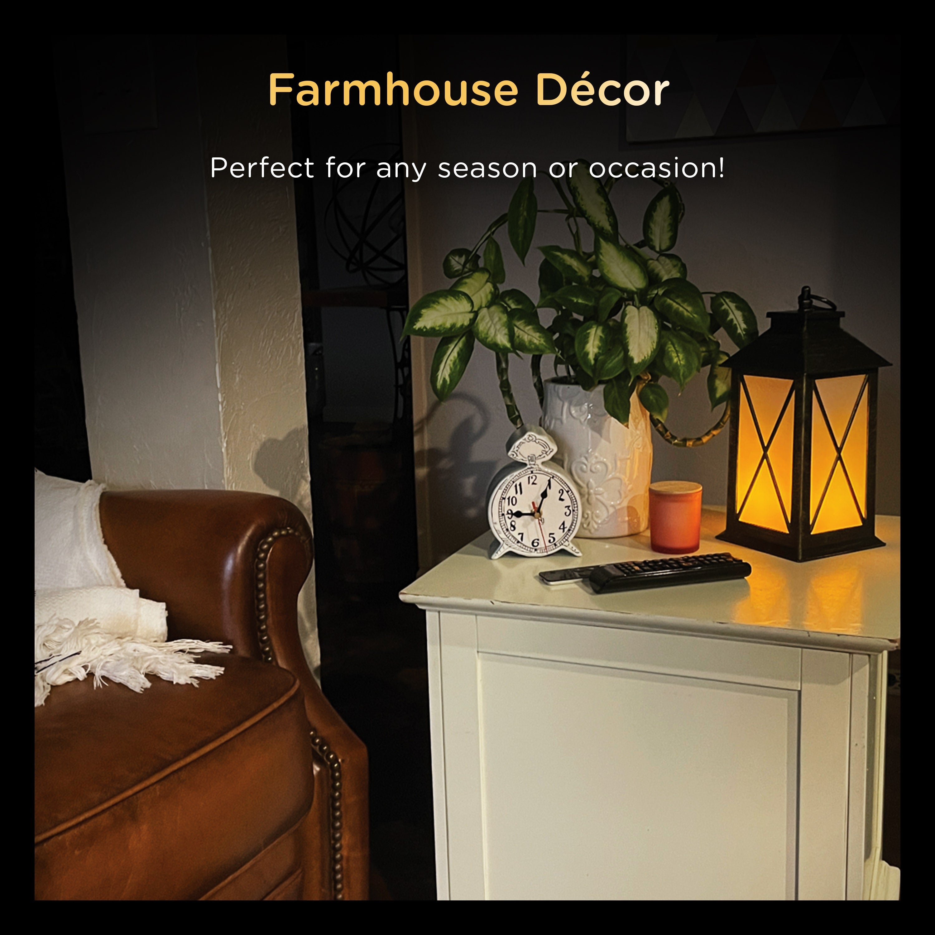 Enbrighten Candle Flicker LED Lantern. Black