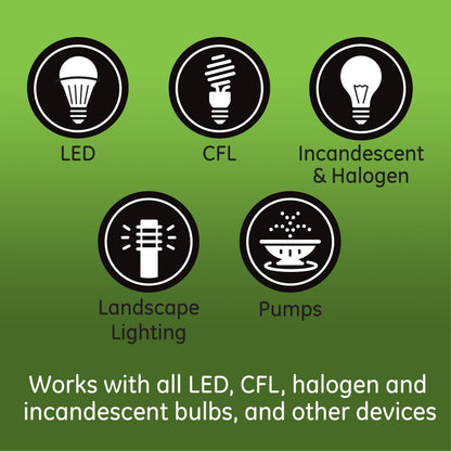 Enbrighten Z-Wave Plug-In Outdoor Smart Switch, Black