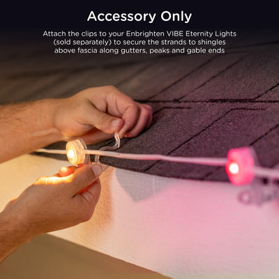 Enbrighten VIBE WiFi Eternity Eave Lights Shingle Clips, 12 Pack