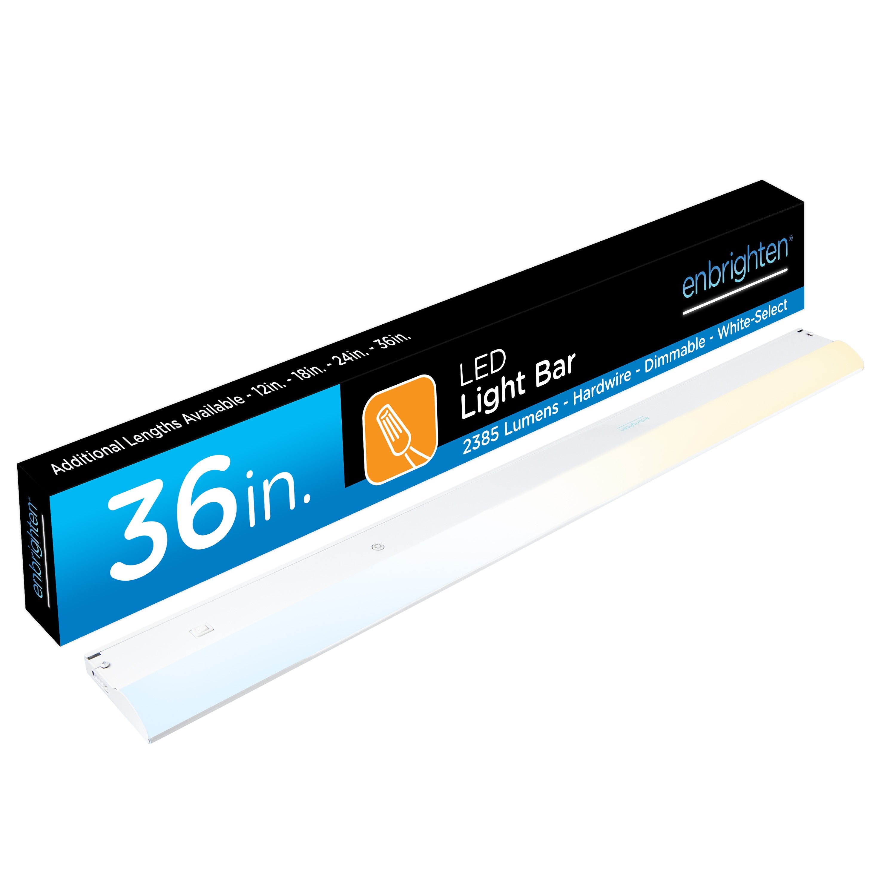 Enbrighten 36in. Hard Wire LED Light Bar, White