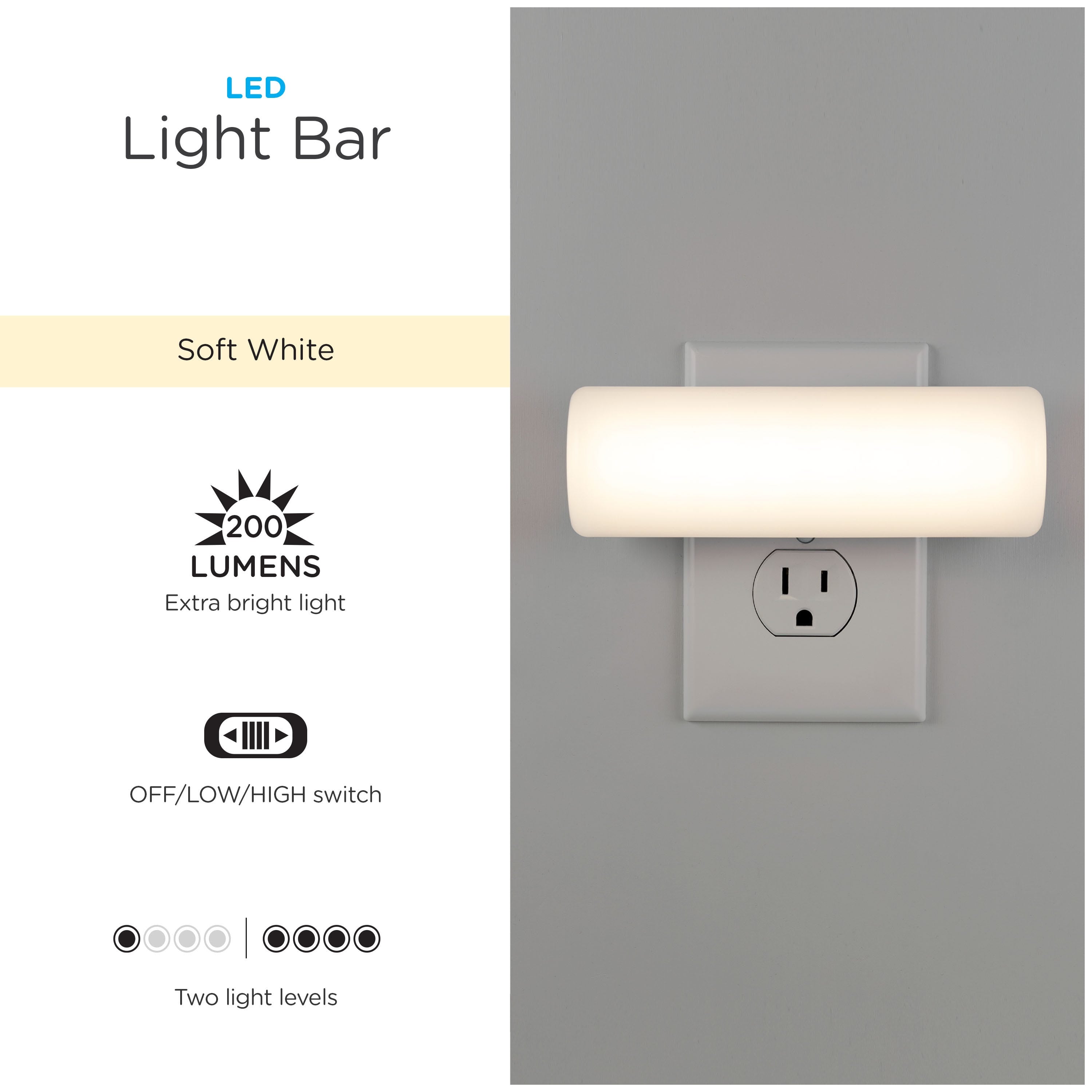Enbrighten UltraBrite Oval LED Light Bar, White