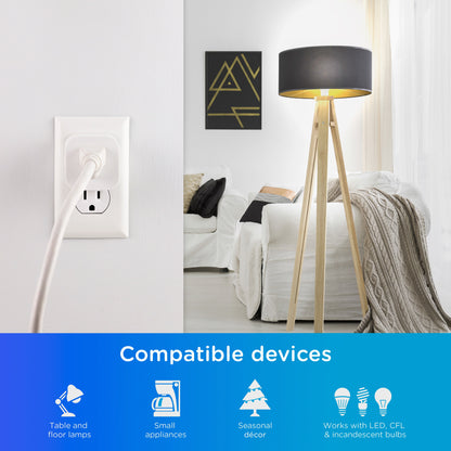 Enbrighten VIBE 1-Outlet WiFi Smart Plug, White