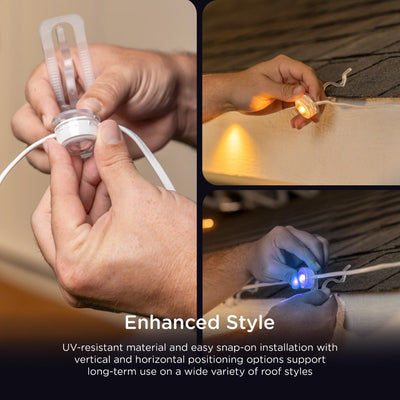 Enbrighten VIBE WiFi Eternity Eave Lights Shingle Clips, 12 Pack