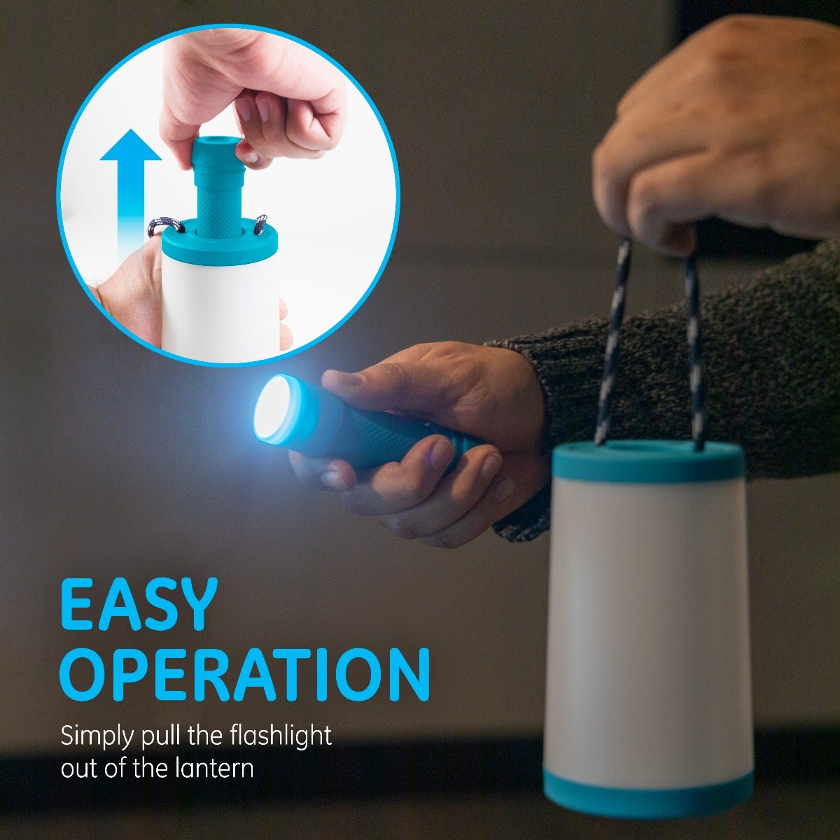 Enbrighten 2-in-1 LED Lantern, Teal