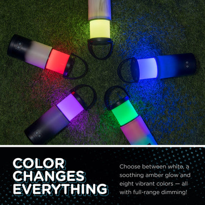 Enbrighten Color Changing LED Pop-up Lantern, Teal/Black