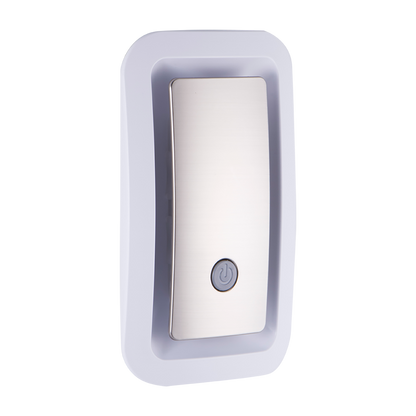 GE Enbrighten Warm Amber SleepLite Light Sensing LED Night Light, Brushed Nickel