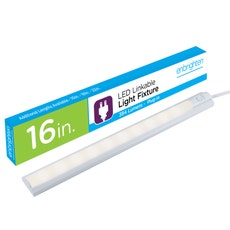 Enbrighten 16in. Plug-In LED Under Cabinet Light Fixture, White
