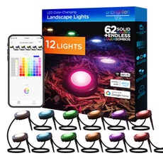 Enbrighten WiFi Seasons Color-Changing LED Smart Landscape Lights, 12 Lights, 110ft. Black Cord