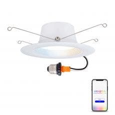 Enbrighten WiFi Tunable White Smart LED Light Bulb, 65W, Dimmable, Downlight