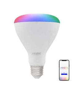 Enbrighten WiFi Color-Changing Smart LED Light Bulb, 65W, Dimmable, BR30